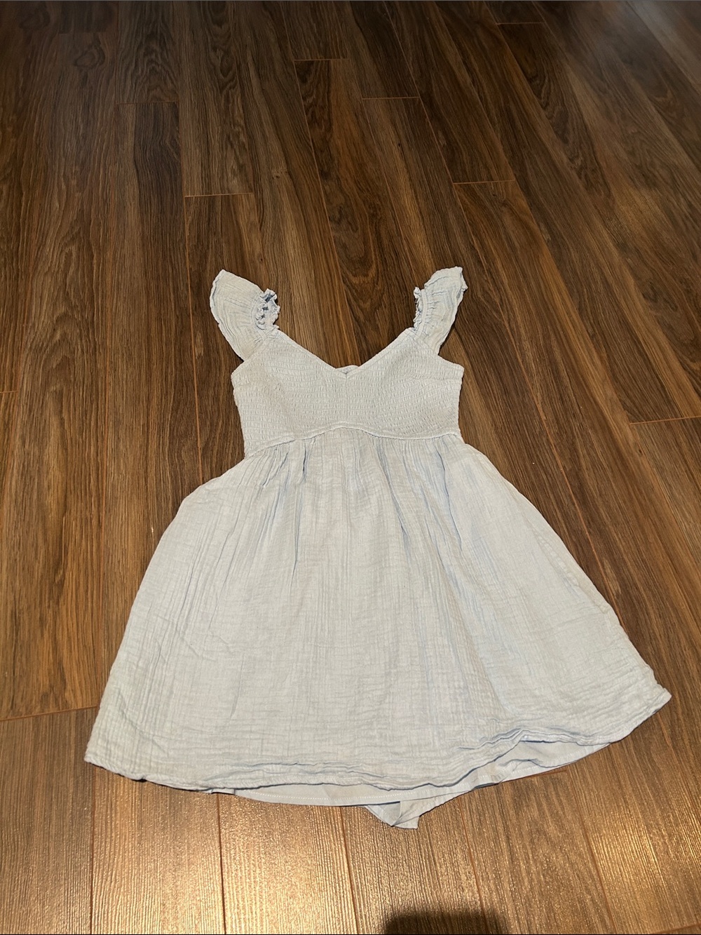 Light Blue Women’s ' Sundress with Ruffle Straps